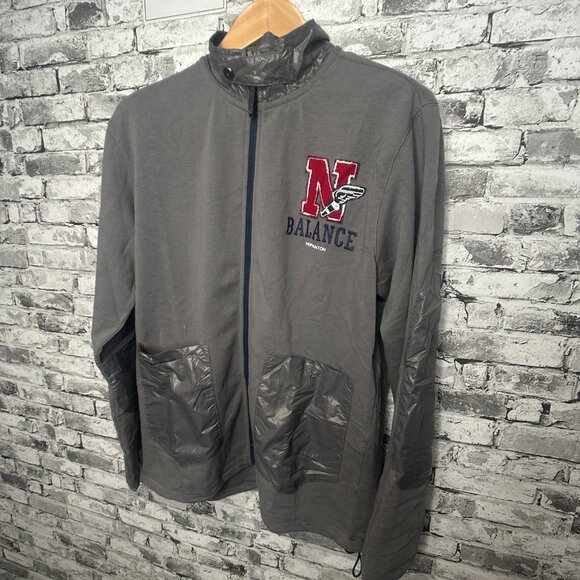 EUC New Balance Hopkinton Grey Zip Up Jacket Size Large - Picture 2 of 15
